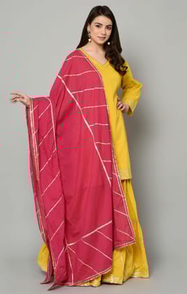 Sharara Set With Dupatta-S / Mustard Yellow