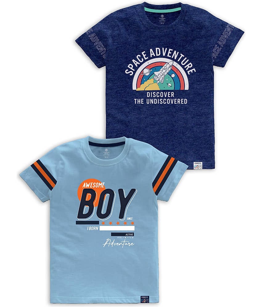 CODEZ Pack of 1 Boys Cotton Blend T-Shirt ( Multi Color )