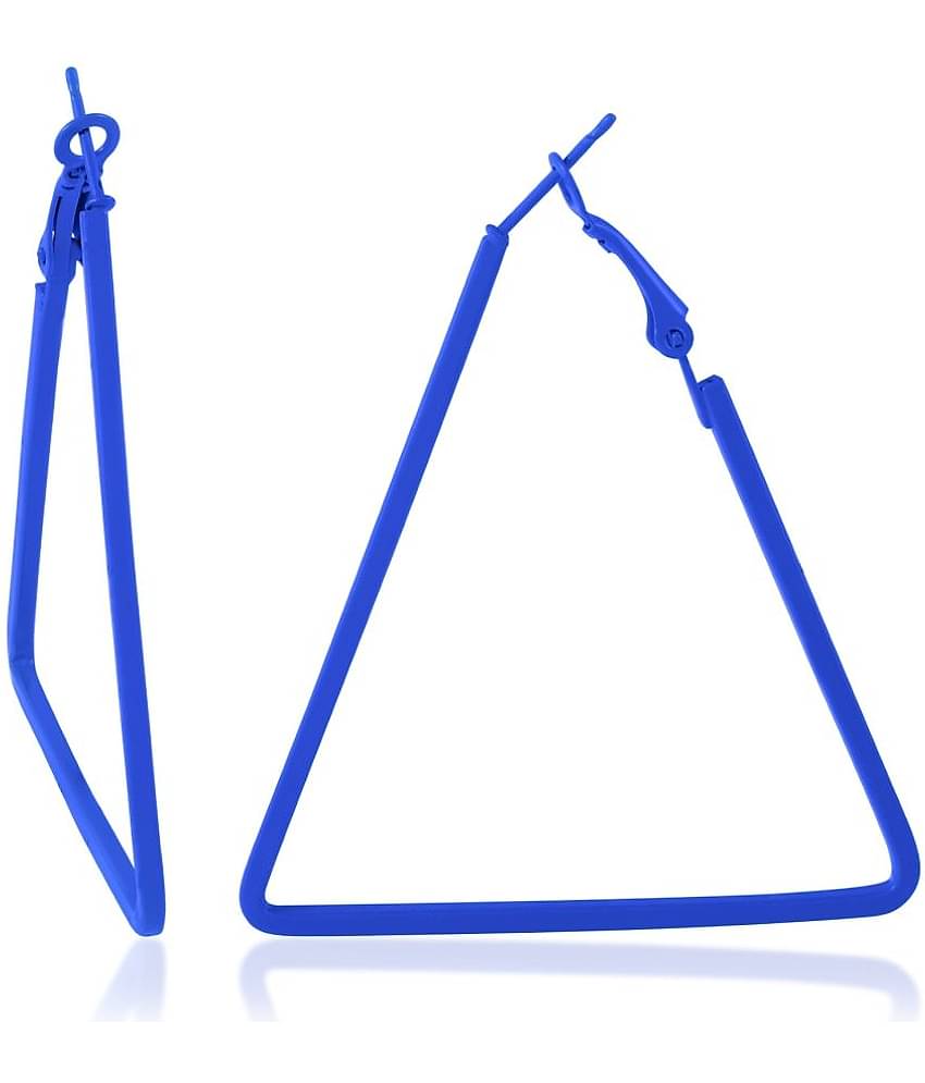 ADMIER Blue Hoops Earrings ( Pack of 1 )