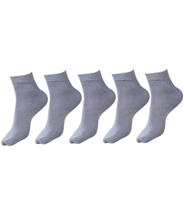 Dollar - Grey Cotton Boys School Socks ( Pack of 5 ) - 11-12Years