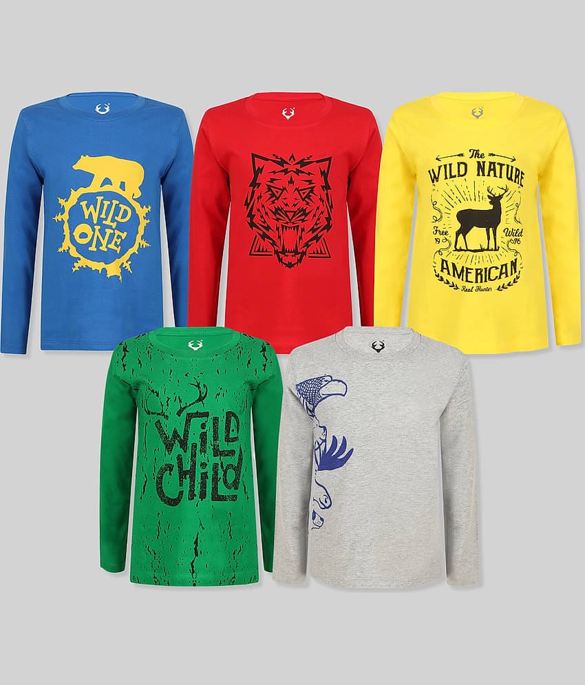 E1K Pack of 1 Boys Cotton T-Shirt ( Multicolor )