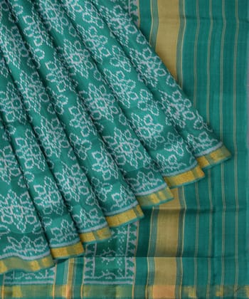 Light green silk handloom patola saree Light green silk handloom patola saree