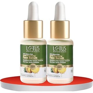 Lotus Botanicals Aha+Bha+Pha & Pineapple Gentle Resurfacing Face Serum_14Ml ( Pack Of 2 ) (28 Ml)