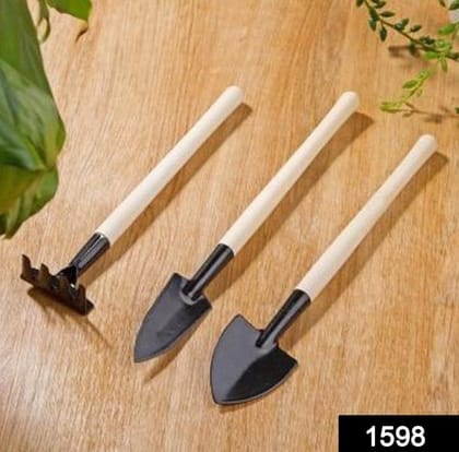 DHRUVINSRI Child kids Garden Tools Set of 3 Pieces (Trowel, Shovel, Rake)