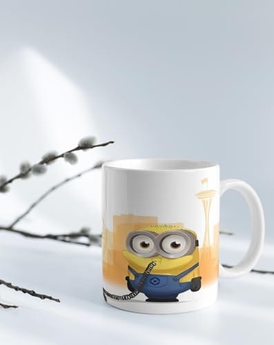 The Magical Gifts Minions Theme Printed Mug 325ml | Cartoon Character Gift for Kids Boys Girls Birthday Return Gift Cute Yellow Minions Ceramic Coffee Tea Milk Mug