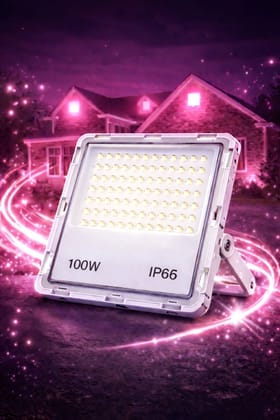 SPARKWORLD 100W Lens Model LED Flood Light IP66 Waterproof Outdoor Lamp (Pink)