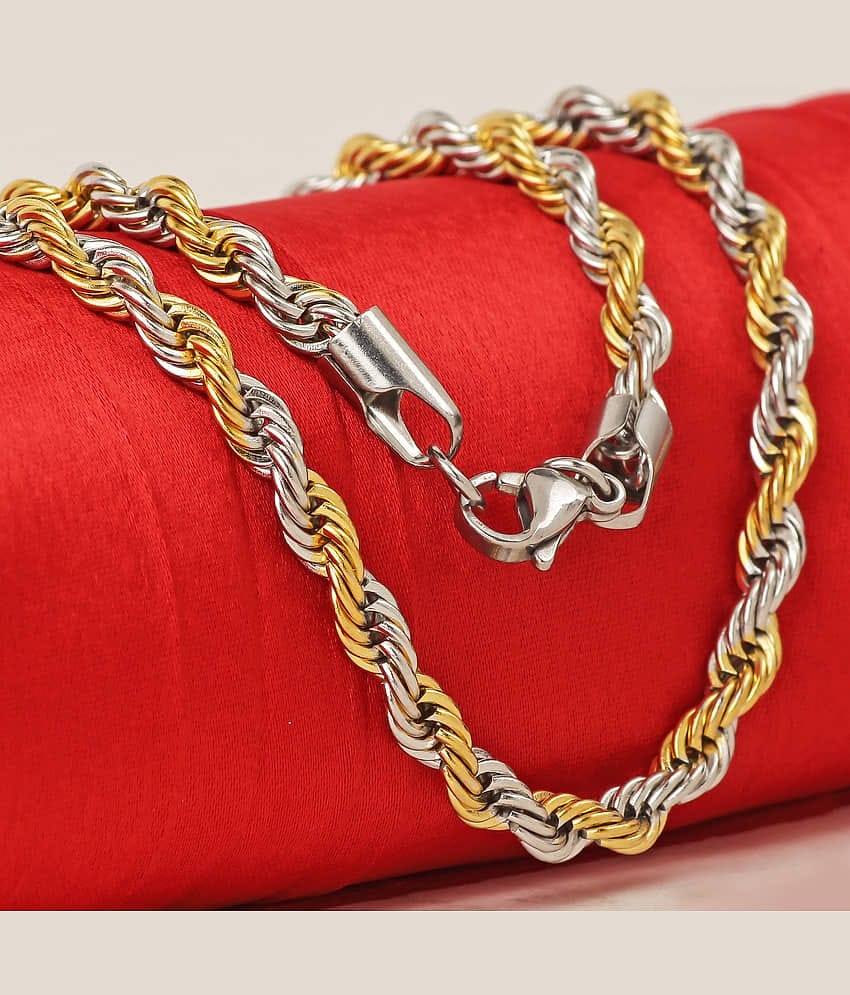 FASHION FRILL Gold Plated Stainless Steel Chain ( Pack of 1 )