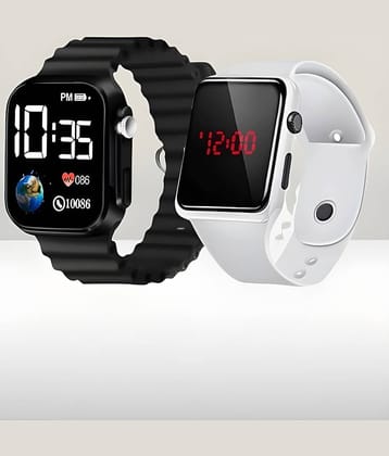 DECLASSE Black Dial Digital Boys Watch ( Pack Of 2 )