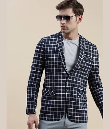Showoff Cotton Blend Men's Blazer - Navy Blue ( Pack of 1 )