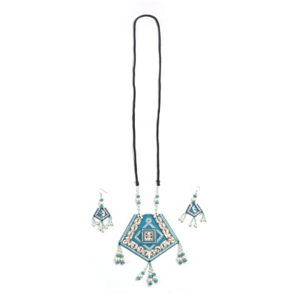 Tisser Warli Handpainted MDF Jewellery | Handmade Ethnic Accessory | 20x3.5x0.2 cm
