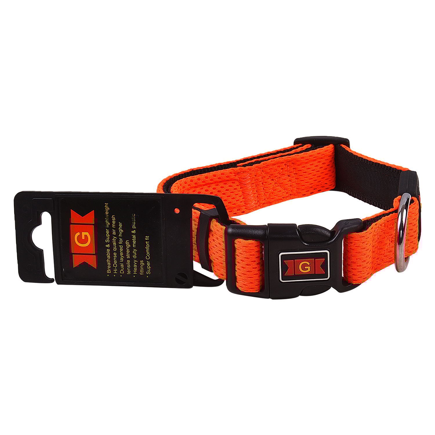 Glenand Mesh Collar Large Orange DCA102