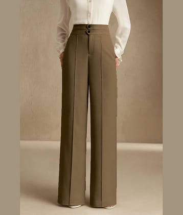 SAKHWALA Women Polyester Casual Trousers ( Peach )