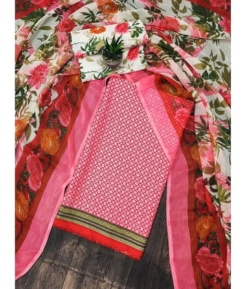 Anand Unstitched Crepe Printed Dress Material - Pink ( Pack of 1 )