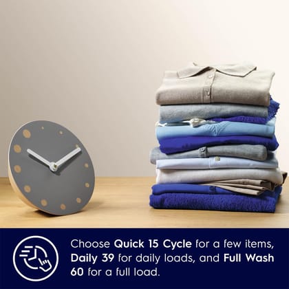 Electrolux 9kg 5 Star Front Load Washing Machine, 5 Year Warranty, AutoSense Technology, Full Load Vapour Wash, Hygienic Care, Woolmark, EcoInverter Motor, UltimateCare 500, EWF9024R5SB, Dark Silver Electrolux 9kg 5 Star Front Load Washing Machine, 5 Yea