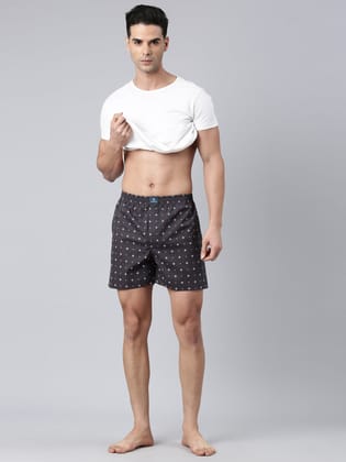 Maroon Printed Cotton Boxer-M