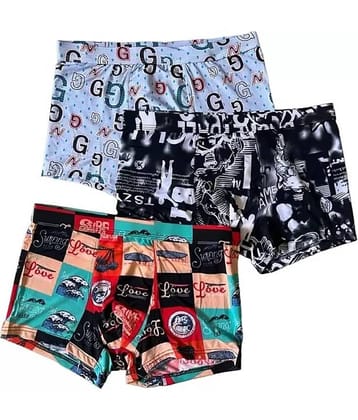 Cavenders Pack of 3 Nylon Trunks For Men's ( Multicolor )
