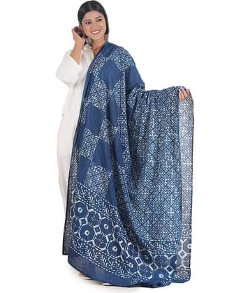Style 98 Cotton Women Dupatta ( Blue , Pack of 1 )