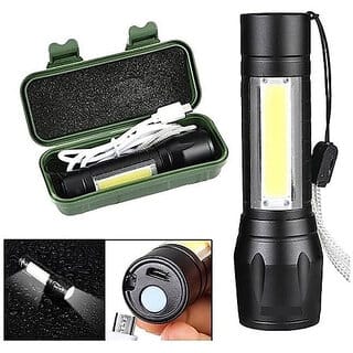 (Pack of 50) Metal High quality LED Flashlight ,Super Bright ,Waterproof 3 Light Modes 122 6 hrs Torch Emergency Light(Black)