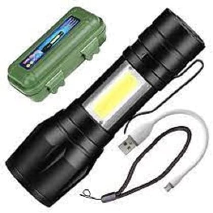 MEHRAAZ STORE Small Sun Meter Zoomable Waterproof Torchlight LED Metal Body Flashlight Torch with Box (Pack of one)