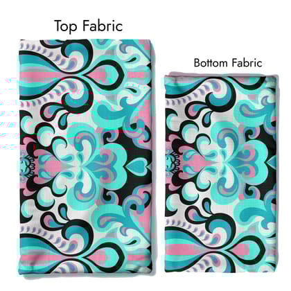 Aqua Aperture Silk Satin Fabric Co-Ord Set