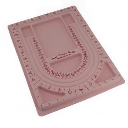 Light Plastic Beading Designing Tray Board For Jewellery Making and Crafts 32x23cm Rectangle Random Color As Available (Sold as 1 piece)-Pink / 1 Piece