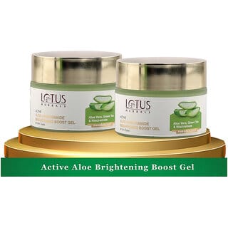 Lotus Herbals Active Aloe + Niacinamide Brightening Boost GelParaben Free All Skin Types50Gm ( Pack Of 2 )