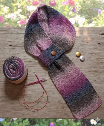 Sakha Crochet Gradient Scarf Purple Gray Pink Sakha Crochet Gradient Scarf Purple Gray Pink