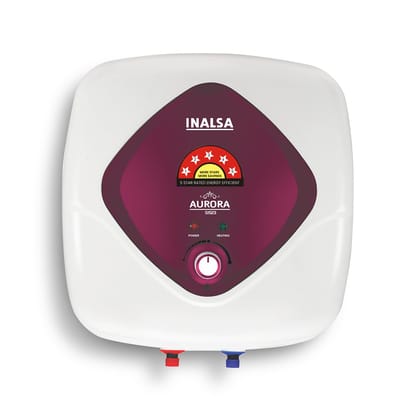 INALSA Aurora S Series 15 L Storage Water Heater|Superior Glassline Coating|Advance 3 Level Safety|Smart Shield Corrosion Protection|Temperature Control Knob -Installation Flexi Pipe,White/Purple INALSA Aurora S Series 15 L Storage Water Heater|Superior INALSA Aurora S Series 15 L Storage Water Heater|Superior Glassline Coating|Advance 3 Level Safety|Smart Shield Corrosion Protection|Temperature Control Knob -Installation Flexi Pipe,White/Purple INALSA Aurora S Series 15 L Storage Water Heater|Superior