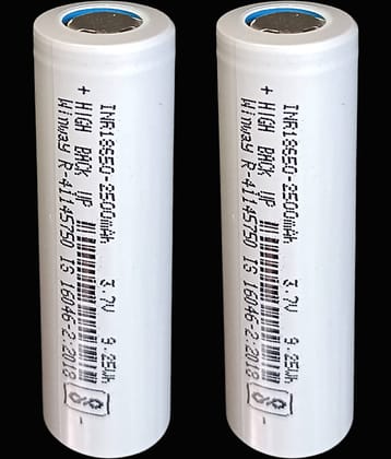 CONSONANTIAM Pack of 2, 3.7 Volt 2500 mAH Winway Lithium Rechargeable Battery use for Led Light, Bluetooth Speaker, Power Bank, Trimmer, Laptop, Battery Student Project Etc.