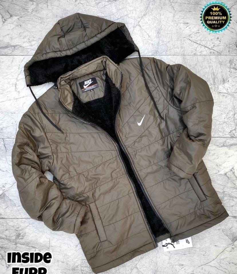 NIKE Jackets Olive Grey (Size - L)