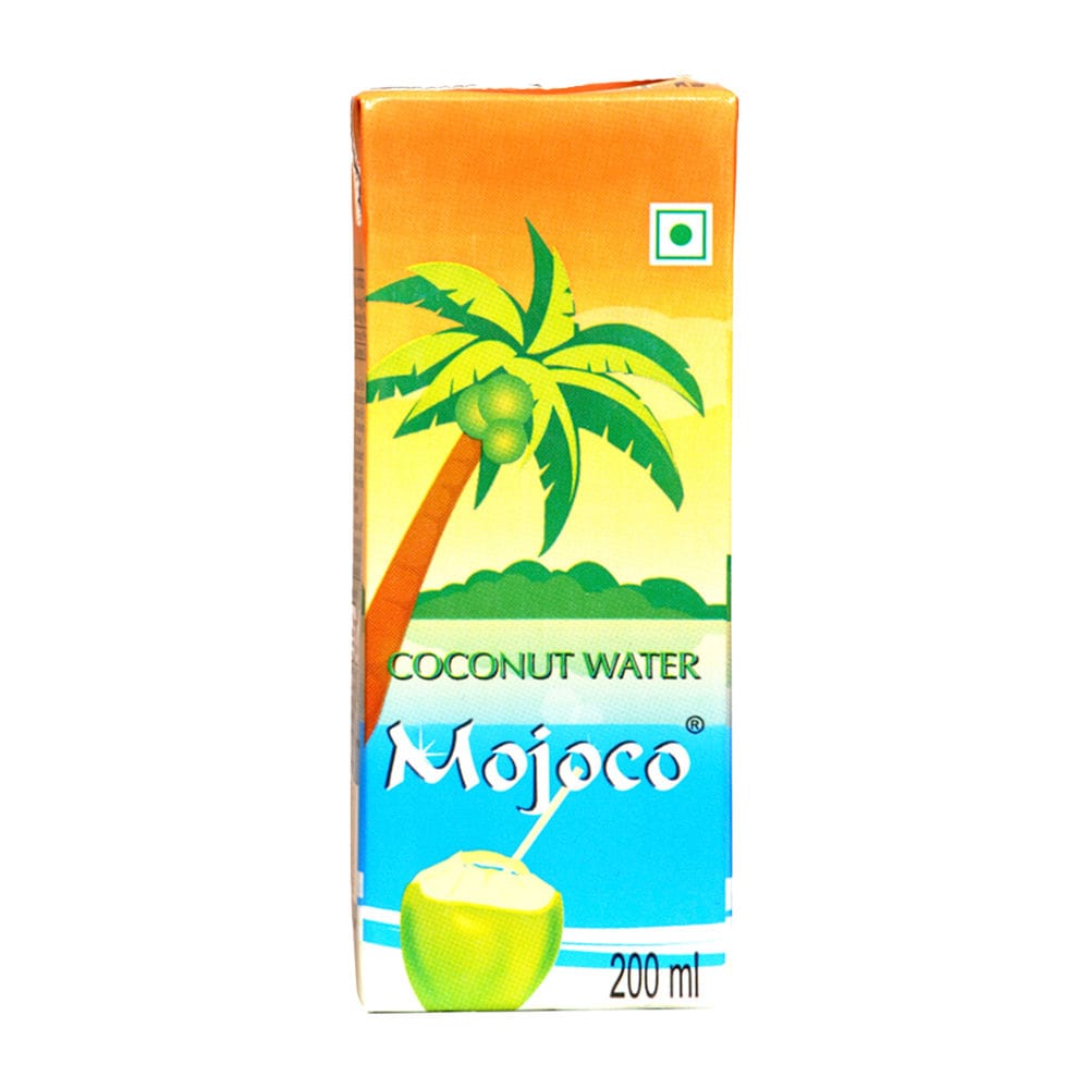 Mojoco Coconut Water Tetra Pak, 200 ml - Pack of 12