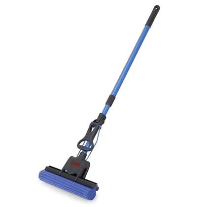 Gala PVA Sponge Mop for Floor Cleaning, Stainless Steel butterfly mop for cleaning floor, Sponge Mop stick for Bathroom Cleaning (Blue) Gala PVA Sponge Mop for Floor Cleaning, Stainless Steel butterfly mop for cleaning floor, Sponge Mop stick for Bathroom Cleaning (Blue)