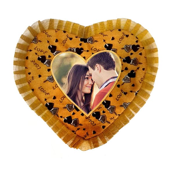 Personalized  Yellow Heart  Cushion Gift
