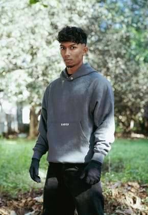 The Raglan Hoodie V2 [Moon Grey]-XS