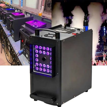 SPARKWORLD 3500w HEAVY UPPER Fog Smoke Machine +36 LED REMOTE CONTROL BOOSTER For Party Disco Dj Bar multi-angle Atmosphere Equipment Stage Smoke Machine | Colour: 3500w(WithLED)