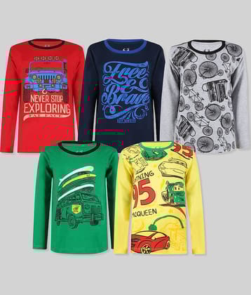 E1K Pack of 3 Boys Cotton T-Shirt ( Multicolor )