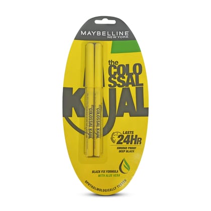 Maybelline Pencil Matte New York Colossal Kajal, 20g (Pack of 2), Black Maybelline Pencil Matte New York Colossal Kajal, 20g (Pack of 2), Black - Black / 10 g (Pack of 2)