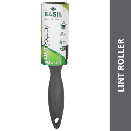 Basil Lint Roller for Dogs and Cats (Black) Basil Lint Roller for Dogs and Cats (Black) - 60 Sheets