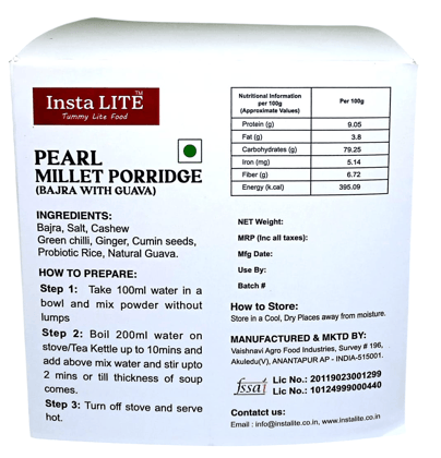 Pearl Millet Porridges (Guava )