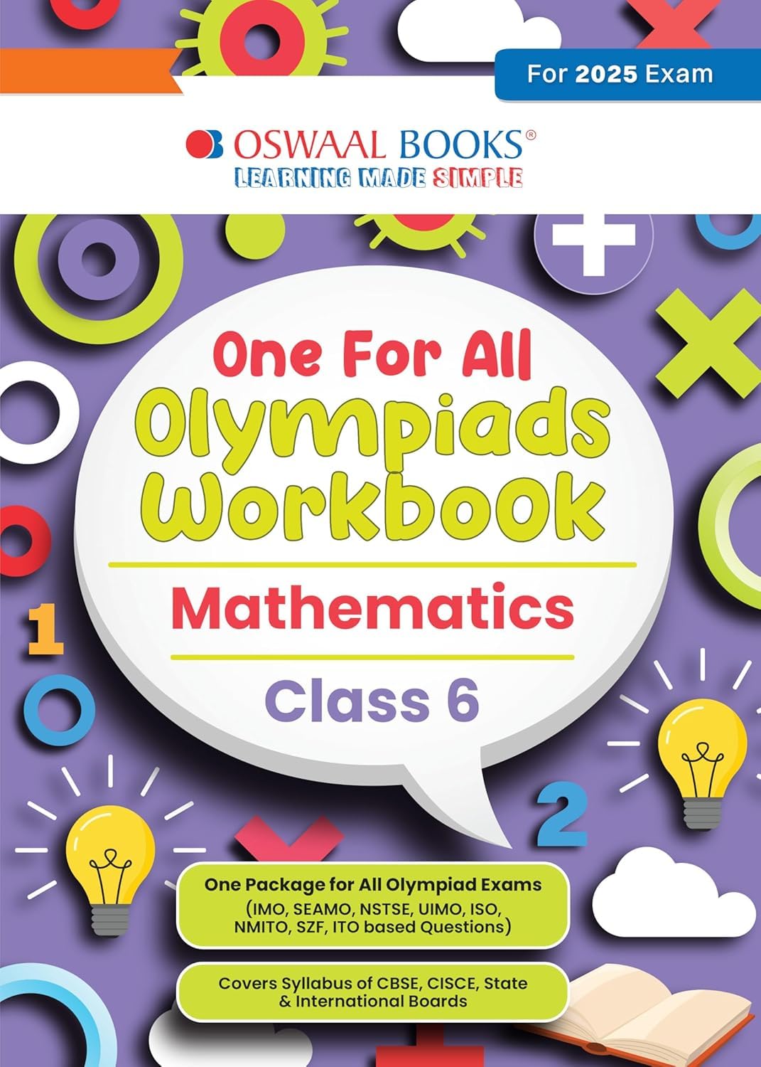 Oswaal Books One For All Olympiads Mathematics Workbook, Class 6, For 2025 Exam, IMO SEAMO NSTSE UIMO ISO NMITO SZF ITO [Paperback] Oswaal Books And Learning Private Limited