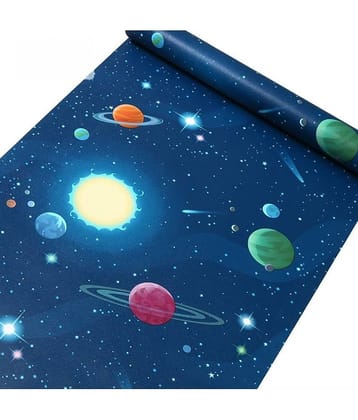 Wow Interiors Space Wallpaper ( 45 x 500 ) cm ( Pack of 1 )