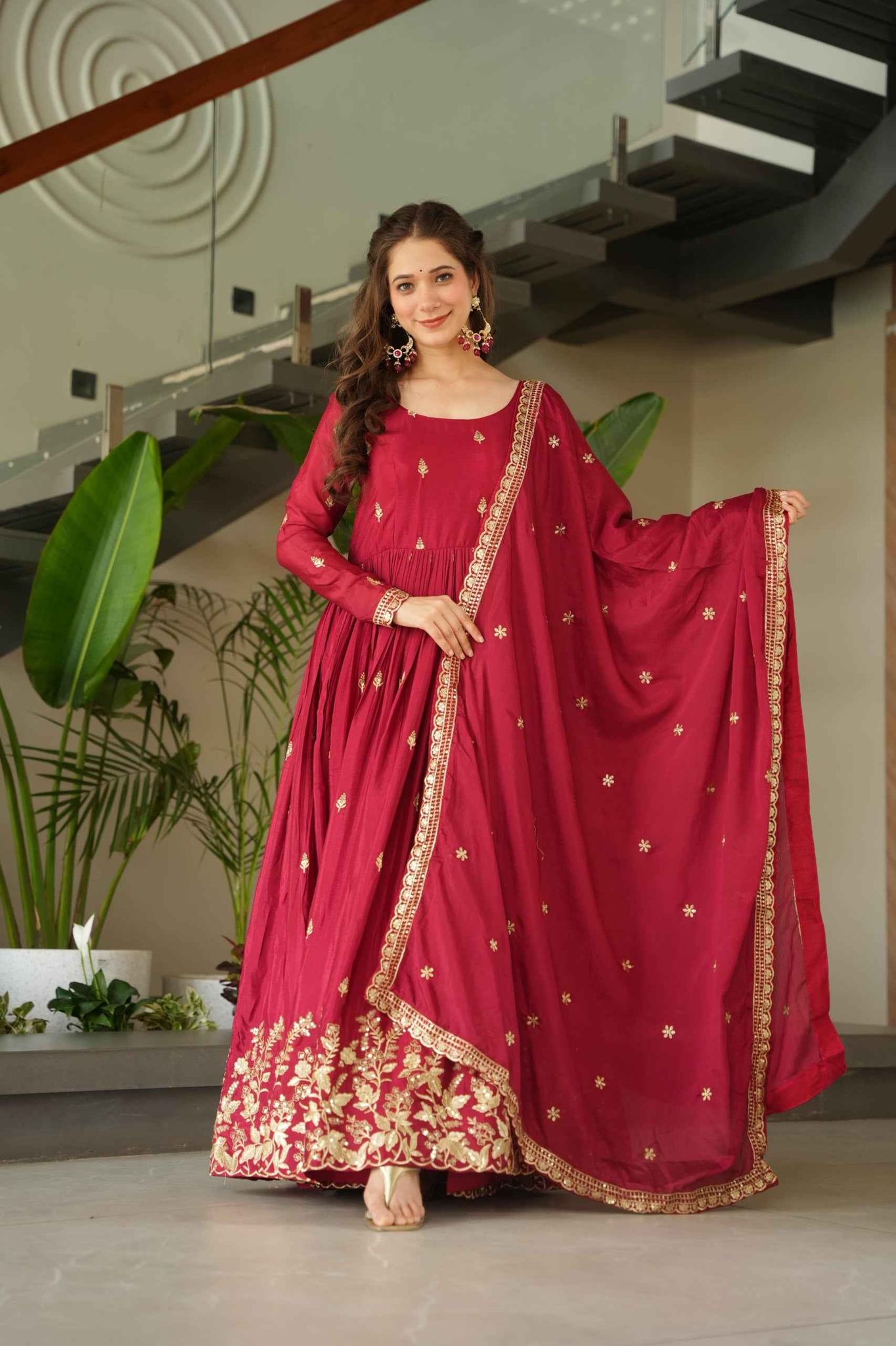 Designer Gown with Dupatta