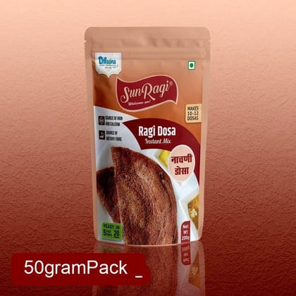 SunRagi Ragi Dosa Instant Mix (50g) | Millet & Rice Flour Blend | Crispy Healthy Breakfast