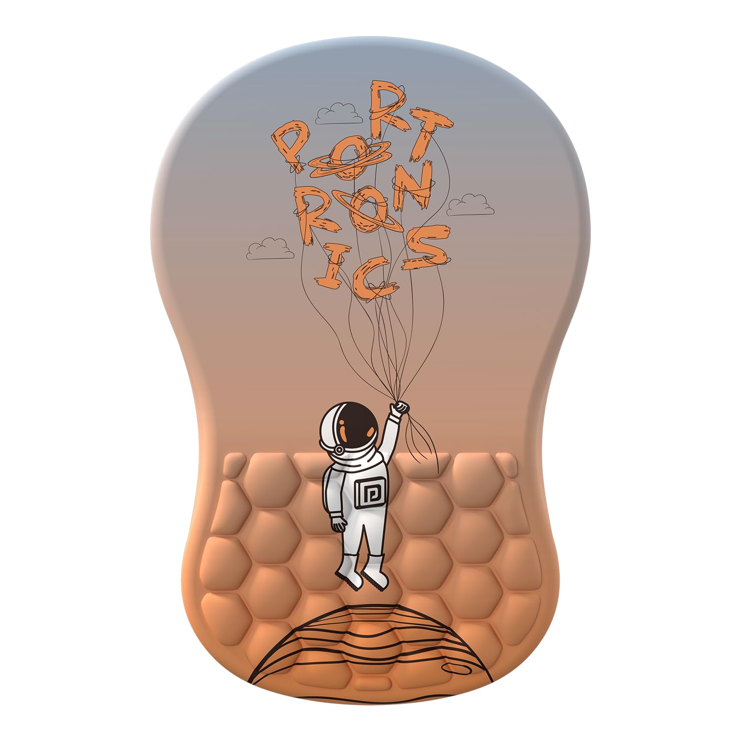 Portronics Comfipad Wrist Rest Mouse Pad with Soft Foam Cushion (Orange)