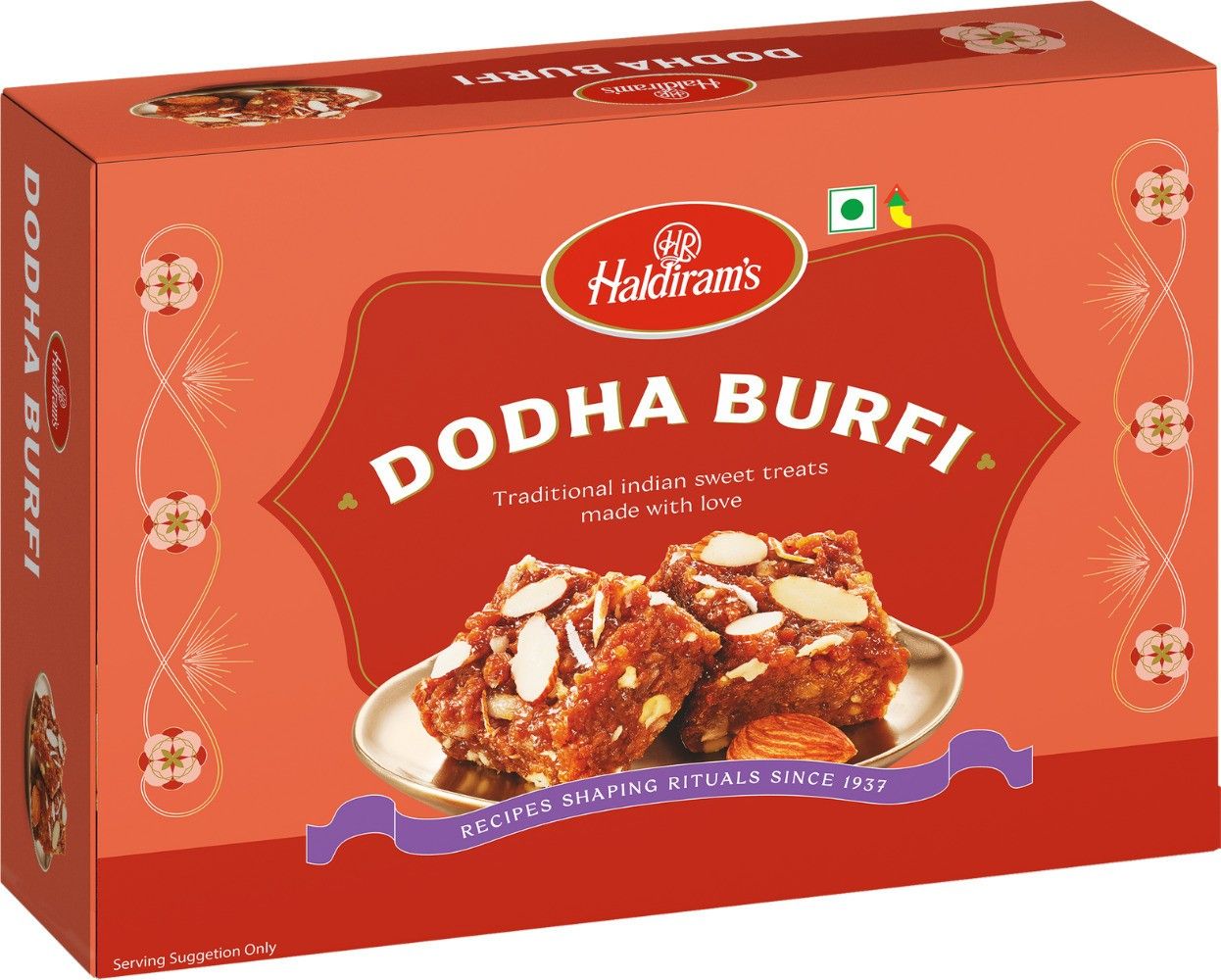 Haldiram's Dodha Burfi Box | Rich Punjabi Fudge Mithai | Traditional Ghee Sweet – Box (350 g)