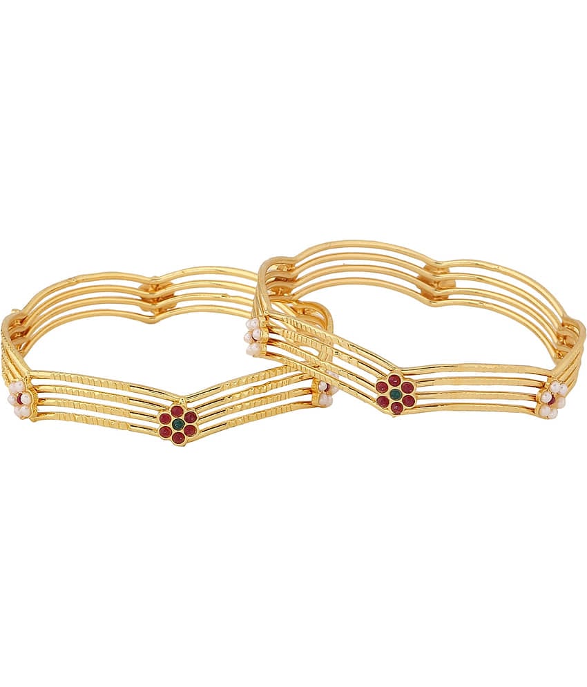 VIRAASI - Gold Bangle Set ( Pack of 1 )