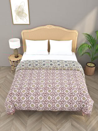 Double King Handblock printed Cotton Jaipuri Razai/Quilt-Hand Block / Double King (90X108 Inches)