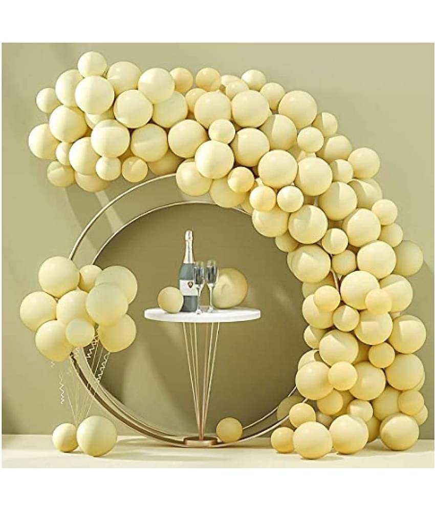 Jolly Party  Pastel Yellow   Balloons Latex Party Balloons (Pack Of 50pc)