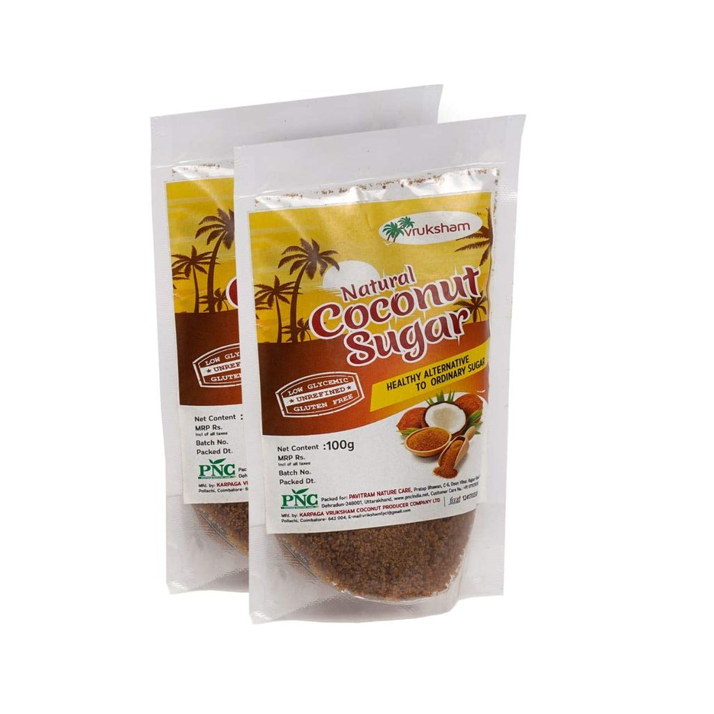 PNC - Pavitram Nature Care Organic Coconut Sugar 100 Gram Each Pack of 2