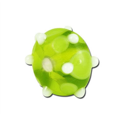 Beadwaala Handmade Fancy Lampwork Glass Beads For Jewelry Making. (Roundel) SFL-223-Per Packet 25 Pcs / 10X18 MM
